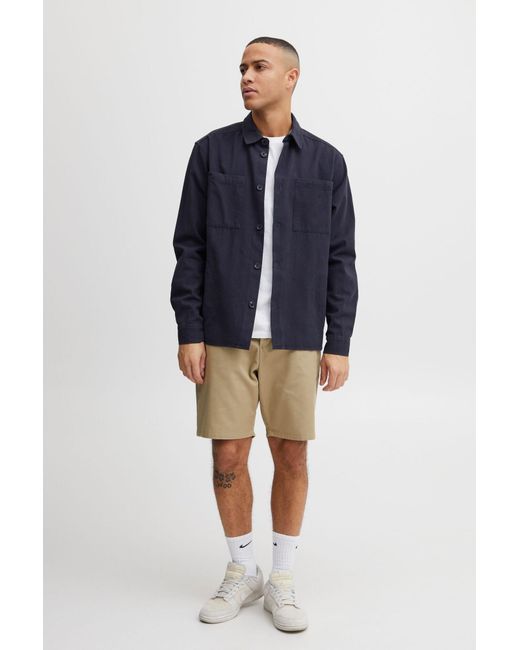 Solid Hemd in Blue für Herren