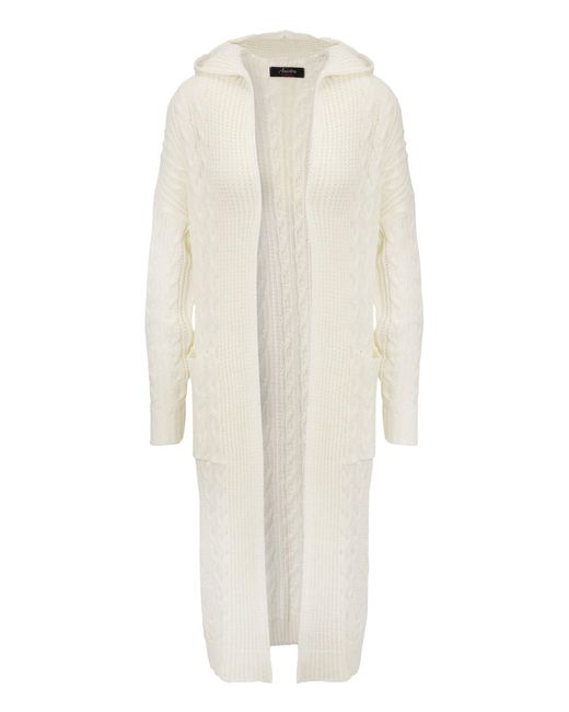Aniston CASUAL White Strickjacke