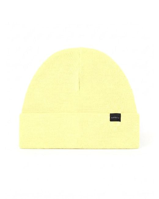 Edwin Mütze Watch Cap Beanie Blazing in Yellow für Herren