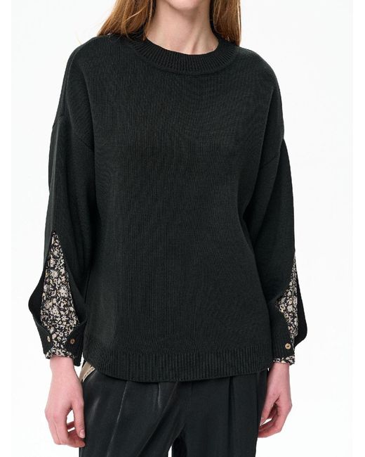 Blue Shadow Black Pullover
