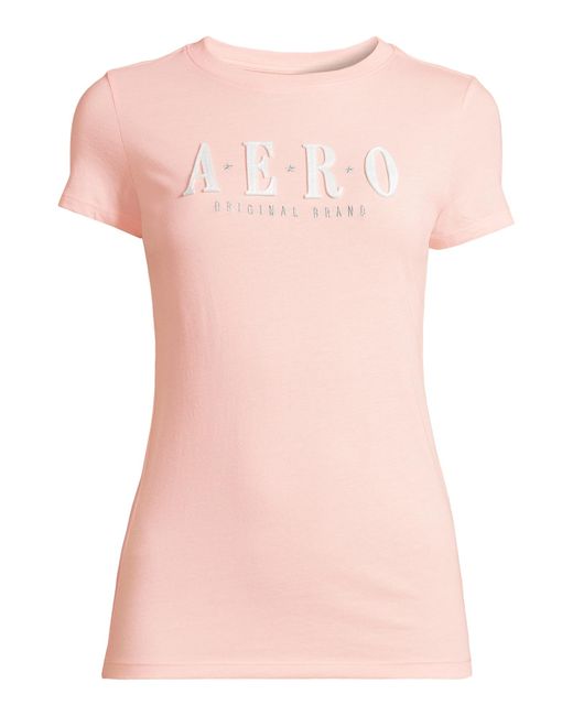 Aéropostale Pink T-shirt 'stars'