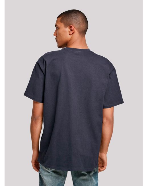 F4NT4STIC T-Shirt Tv Times Pop Star David Bowie Portrait 1977 in Blue für Herren