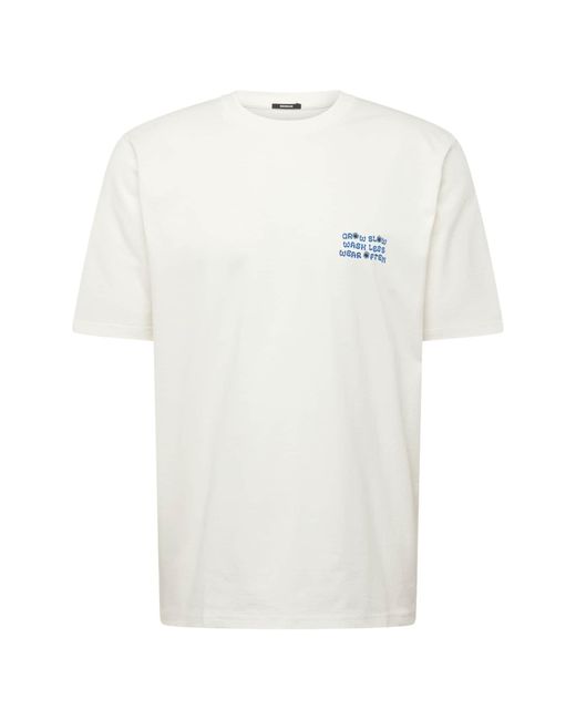 Denham T-shirt 'grow slow flower' in White für Herren
