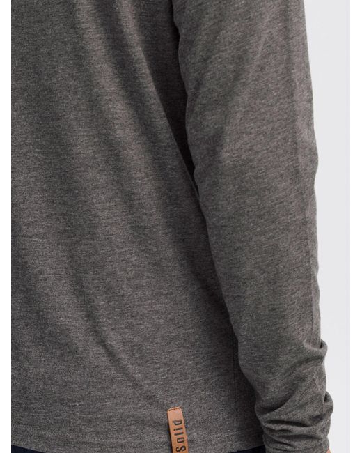 Solid Rundhalsshirt Volko in Gray für Herren
