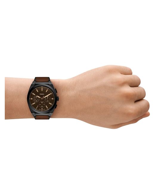 Fossil Analoguhr Everett in Black für Herren