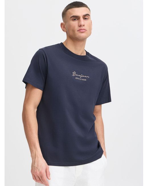 Solid Rundhalsshirt Sdpedro in Blue für Herren