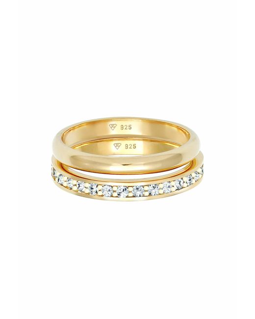 Elli Jewelry Metallic Bandring Kristall