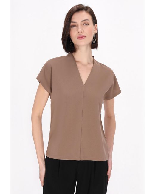 usha BLACK LABEL Brown Bluse 'Classic Look'