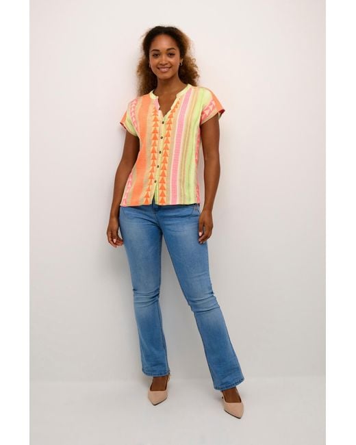 Cream Orange Bluse 'Sola'