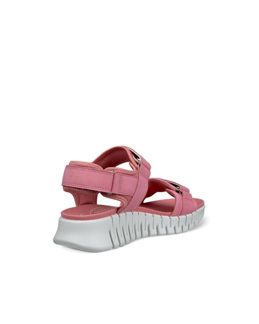 Ecco Pink GRUUV SOL W , Plateau, Sommerschuh, Sandalette mit praktischem Klettverschluss