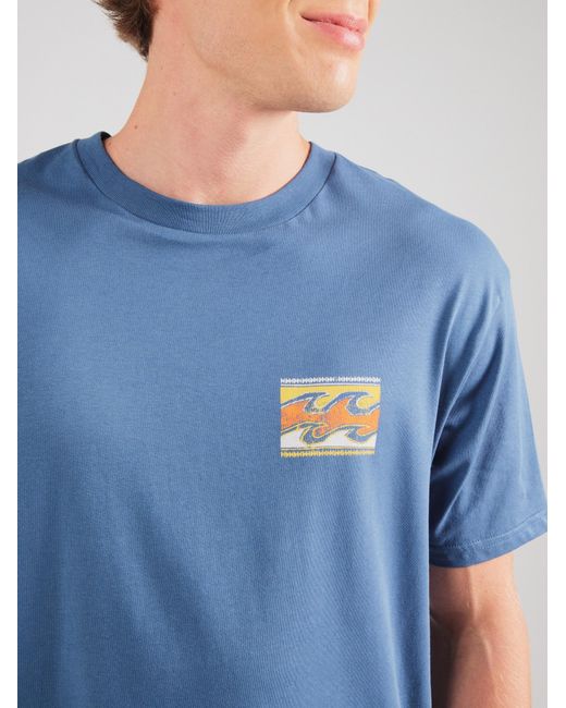 Billabong T-Shirt Crayon Wave in Blue für Herren