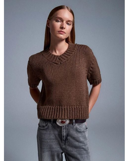 Dilvin Brown Pullover Pullover