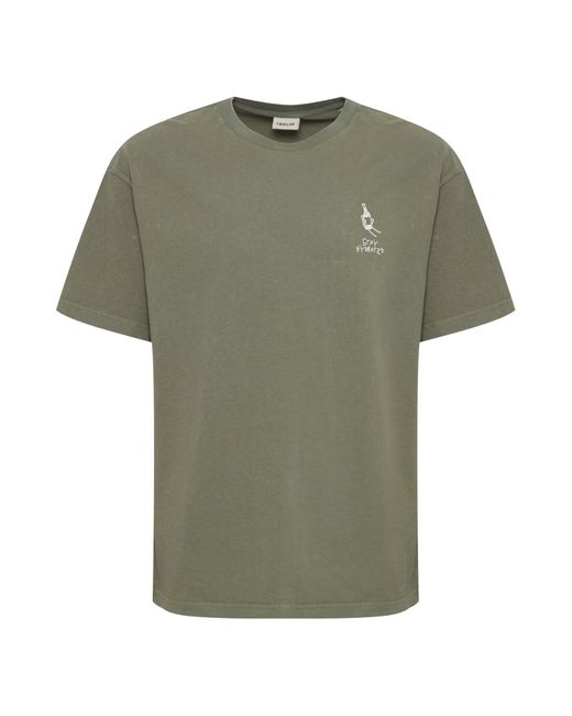 Solid T-shirt 'ismail' in Green für Herren