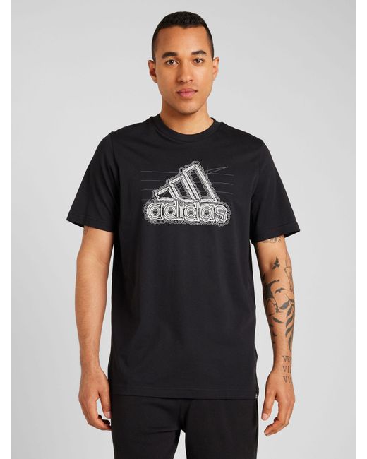 Adidas Sportshirt 'growth bos' in Black für Herren