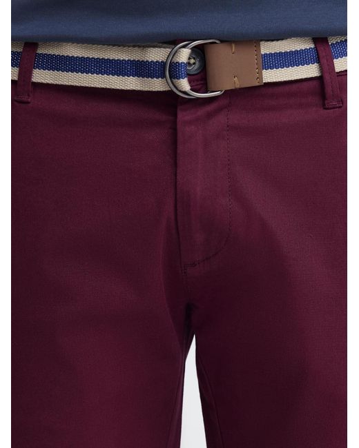 Solid Chinohose Monty in Red für Herren