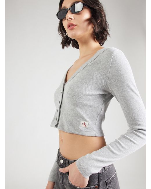 Calvin Klein Gray Bluse