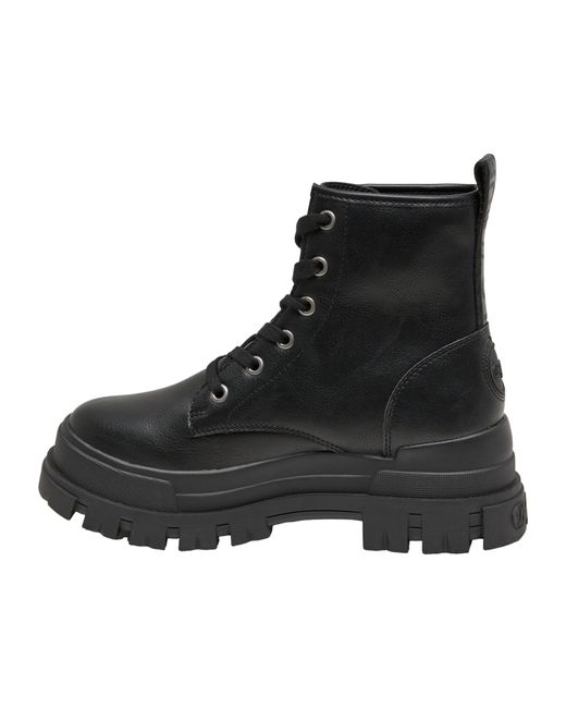 Buffalo Black Schnürstiefelette Aspha