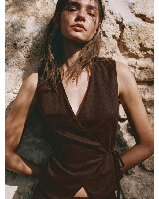 Pull&Bear Brown Anzugweste