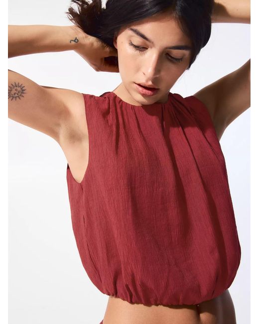 Pull&Bear Red Bluse