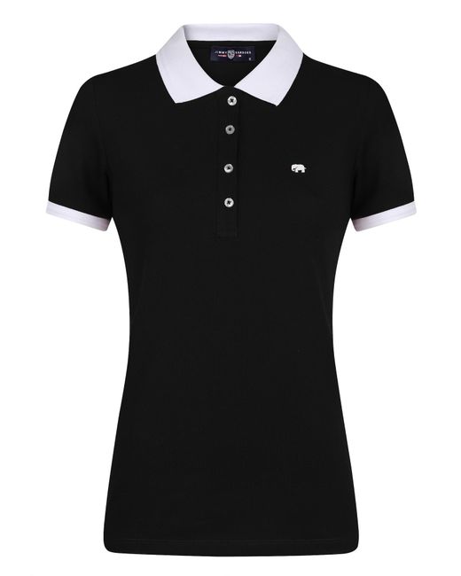 Jimmy Sanders Black Polo Shirt Kurz Arm