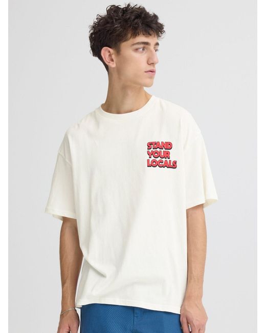 Solid Rundhalsshirt Sdbrooks in White für Herren