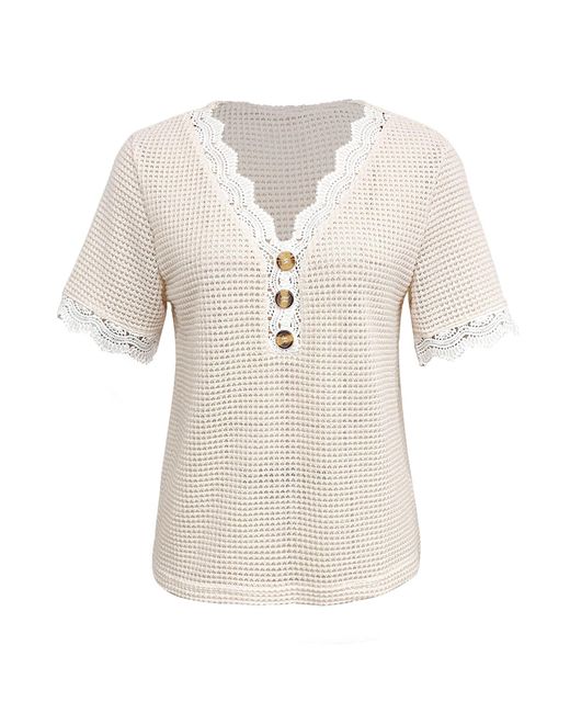 MEETWEE White Bluse Summer Casual Top