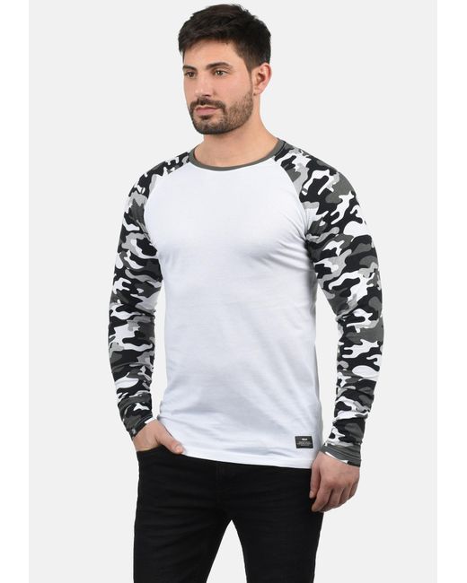 Solid Rundhalsshirt 'cajus' in Black für Herren