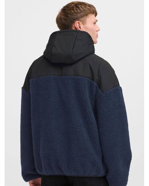 Solid Fleecejacke Mark in Blue für Herren