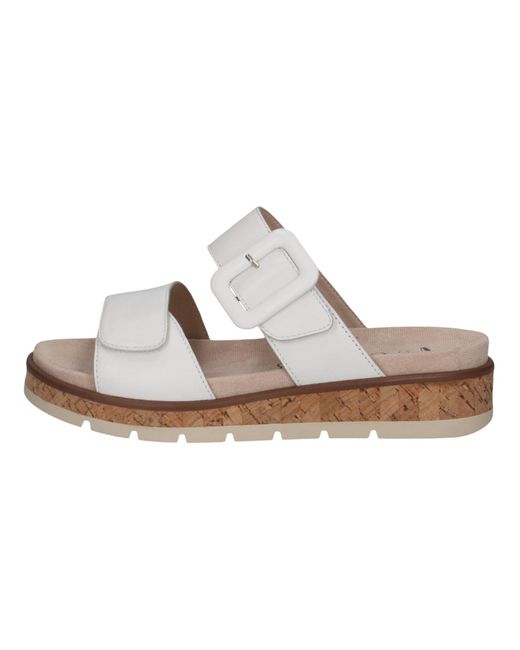 Caprice White Pantolette