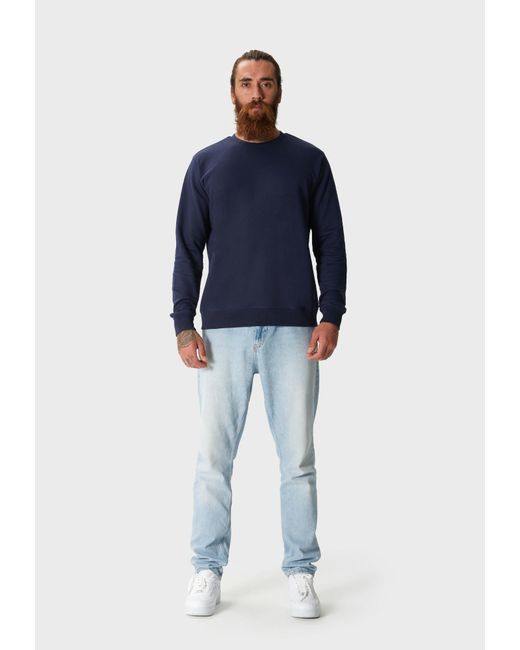 Oldskull Sweatshirt Plain Basic in Blue für Herren