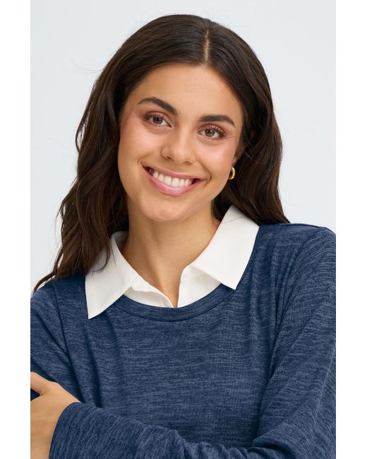 Fransa Blue Pullover Emmie