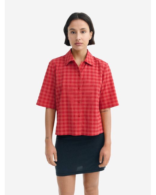 Thinking Mu Red Bluse Ane