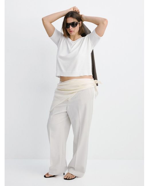 Mango White Pullover Escudell