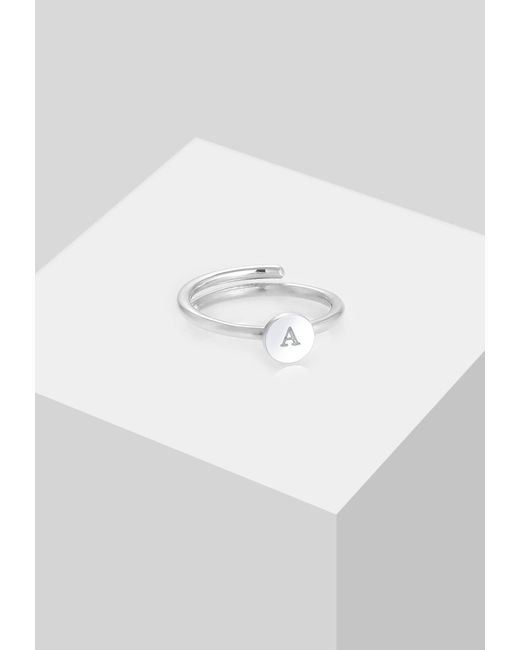 Elli Jewelry Metallic Ring Initial A