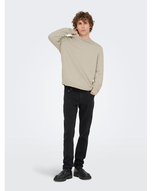 Only & Sons Pullover Onsgame in Natural für Herren