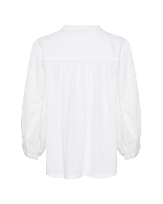 Kaffe White Bluse Ka Roca