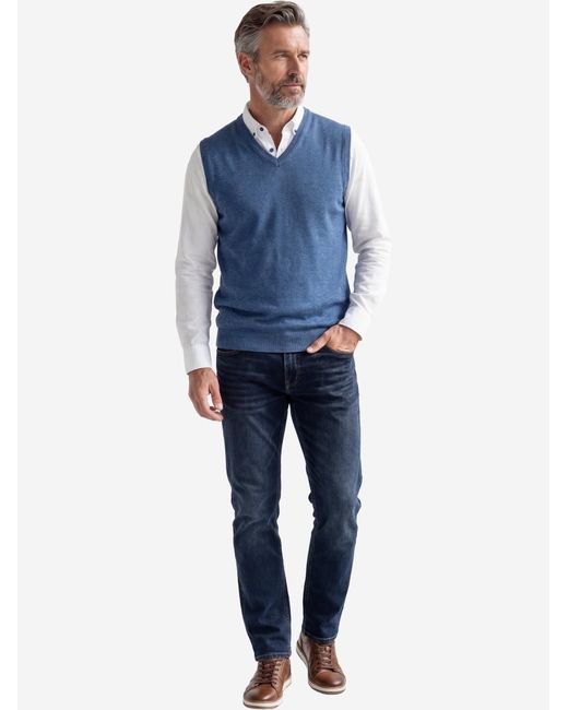 Redmond Pullover Basic in Blue für Herren