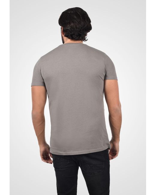 Solid T-Shirt Mingo in Gray für Herren