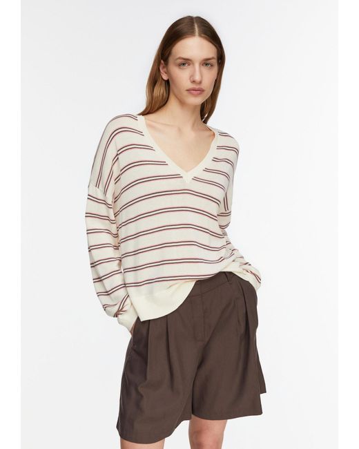 Comma, White Strickpullover