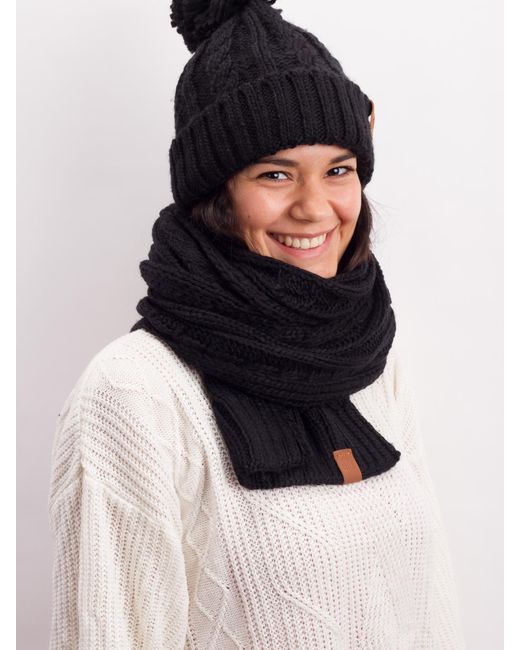 Manufaktur13 Black Mütze Rough Knit