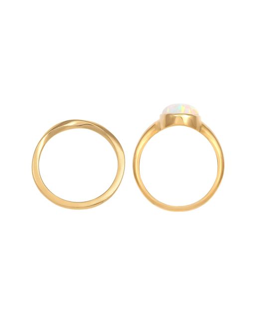 Elli Jewelry Metallic Ring Set