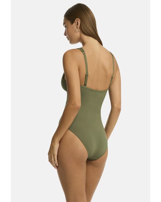Sea Level Green Badeanzug Essentials Edit