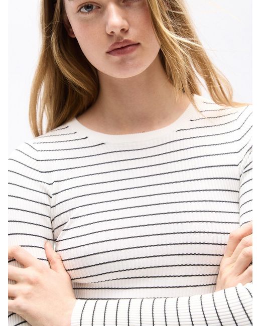 Pull&Bear White Pullover