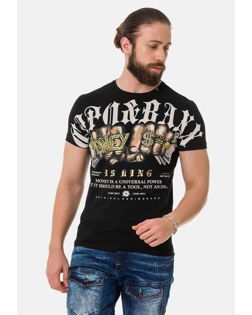 Cipo & Baxx T-shirt in Black für Herren
