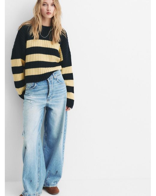 Pull&Bear Blue Pullover
