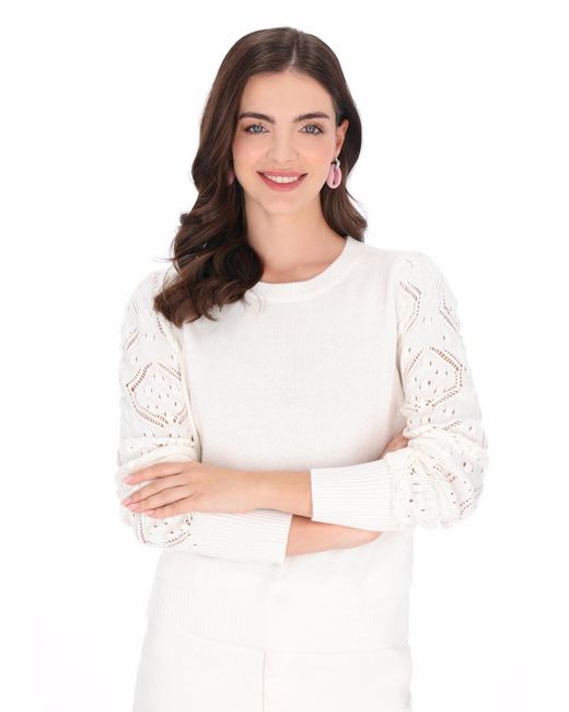 Usha White Pullover