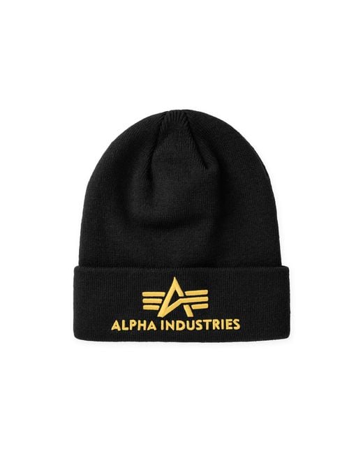 Alpha Industries Mütze in Black für Herren