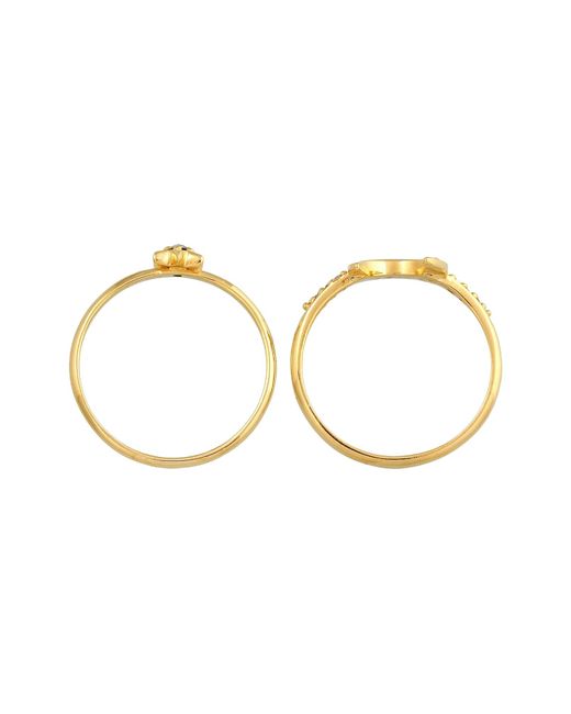 Elli Jewelry Metallic Ring Set