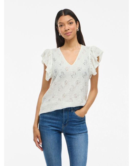 Vila White Bluse Vikarla
