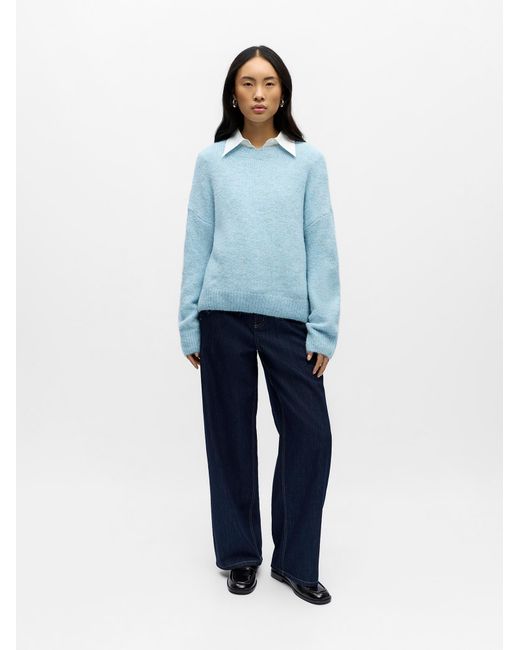 Object Blue Pullover Objsaggia